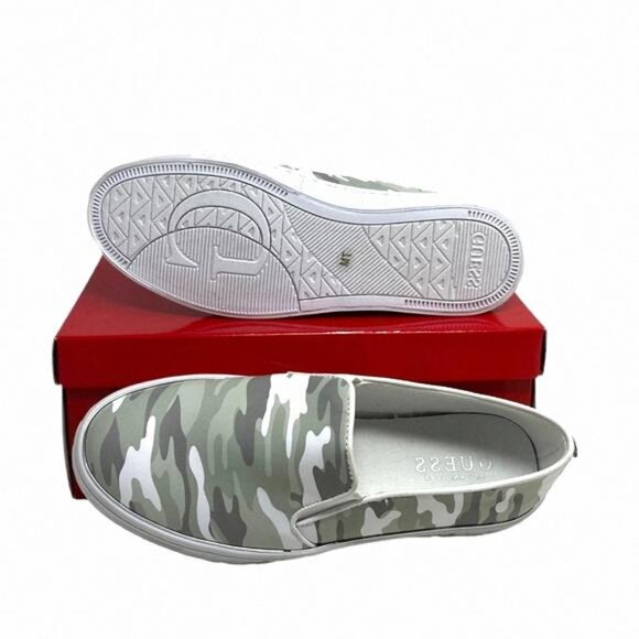 GUESS Gladis Floral Slip On Sneakers Women's GFGLADIS27 Synthetic White Size - Picture 5 of 8